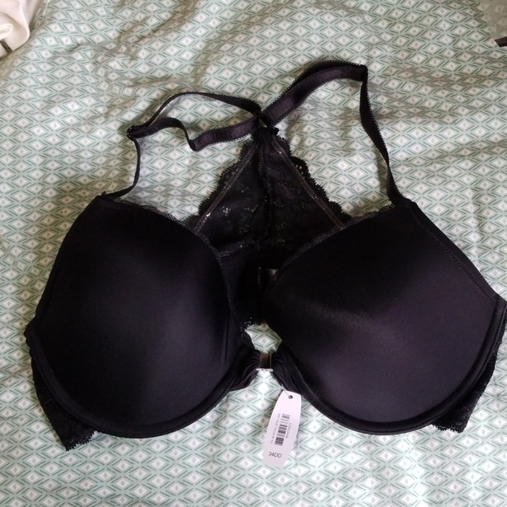 Lace back bra